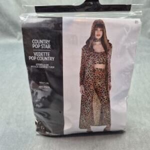 Shania Twain Country Pop Star Animal Print Halloween Adult Costume L/XL
